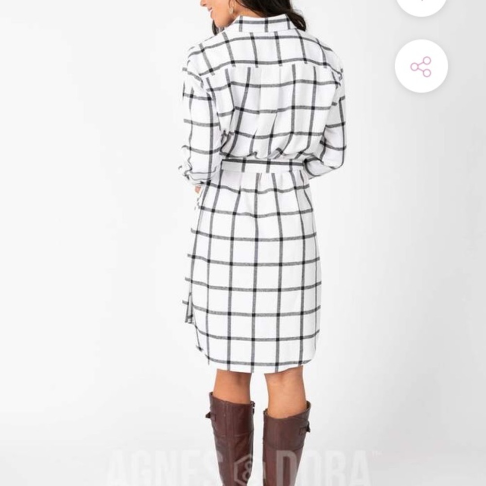 XS/S/M/XL Agnes & Dora Flannel Shirt Dress FF41 - Picture 4 of 7